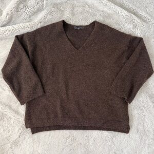 Women’s Brown V-Neck Sweater